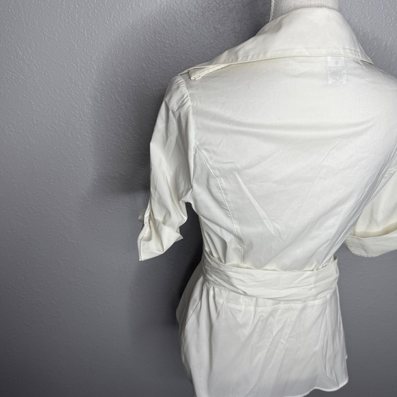 Diane Von Firstenberg White Wrap Blouse - Picture 8 of 10
